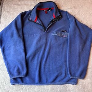 Patagonia Blue Oversized Polo Collar Jacket